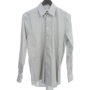 Versace Collection City Fit Smoke Grey Long Sleeve Button Down Shirt 15.5 Mens